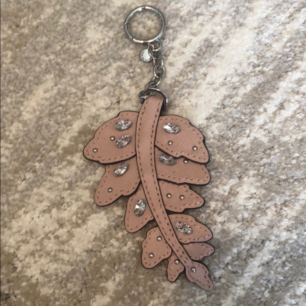 Michael Kors Rhinestone Leaf Keychain